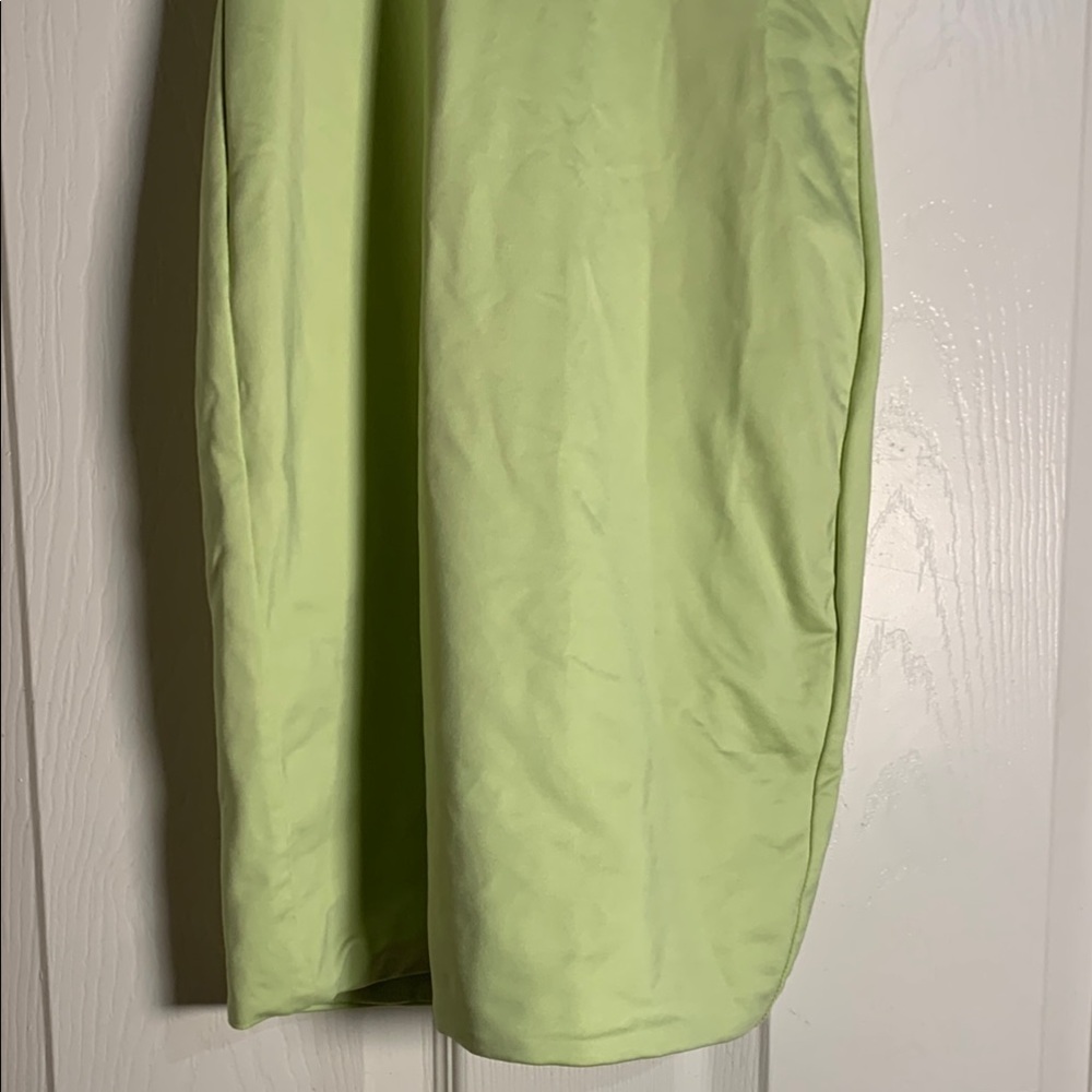 Lime Green Sleeveless Dress - Picture 6 of 8